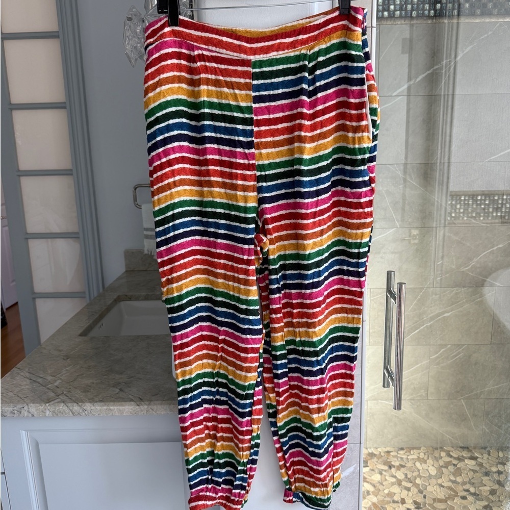 Farm Rio Rainbow Striped Joggers - Picture 10 of 13